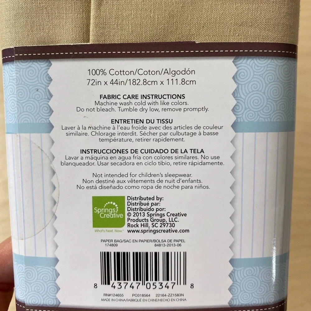 Crafty Cuts Cotton Fabric in Tan 2 Yards (OQ)